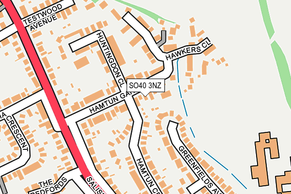 SO40 3NZ map - OS OpenMap – Local (Ordnance Survey)