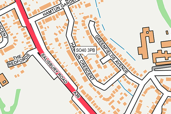 SO40 3PB map - OS OpenMap – Local (Ordnance Survey)