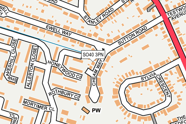 SO40 3PN map - OS OpenMap – Local (Ordnance Survey)
