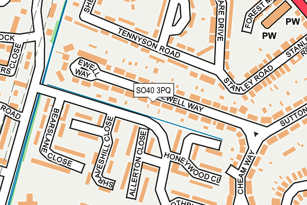 SO40 3PQ map - OS OpenMap – Local (Ordnance Survey)