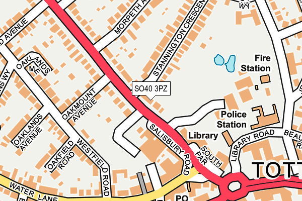 SO40 3PZ map - OS OpenMap – Local (Ordnance Survey)
