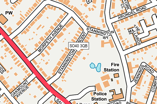 SO40 3QB map - OS OpenMap – Local (Ordnance Survey)