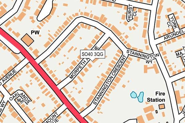 SO40 3QG map - OS OpenMap – Local (Ordnance Survey)