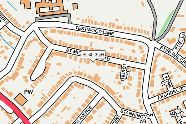 SO40 3QH map - OS OpenMap – Local (Ordnance Survey)
