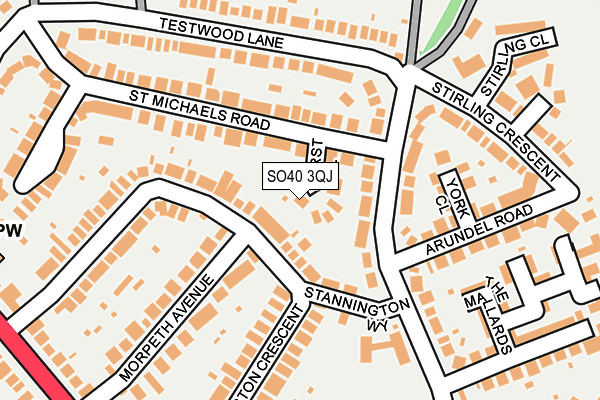 SO40 3QJ map - OS OpenMap – Local (Ordnance Survey)