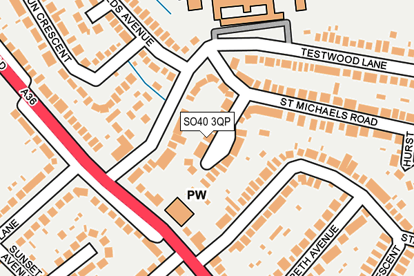 SO40 3QP map - OS OpenMap – Local (Ordnance Survey)