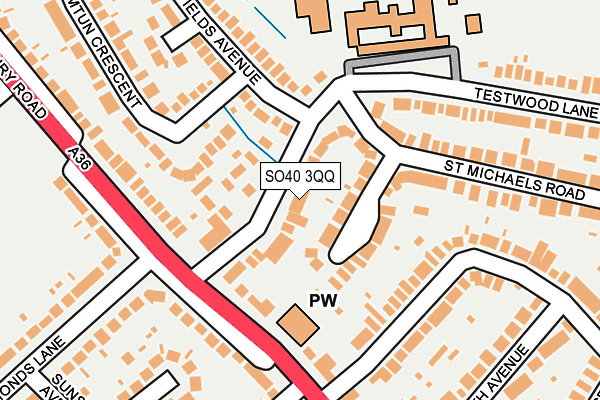 SO40 3QQ map - OS OpenMap – Local (Ordnance Survey)