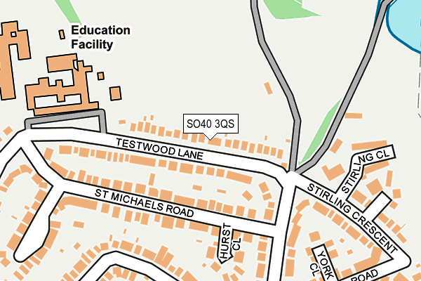 SO40 3QS map - OS OpenMap – Local (Ordnance Survey)