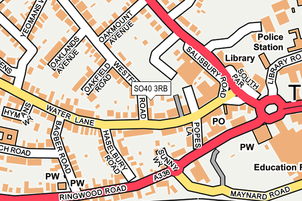 SO40 3RB map - OS OpenMap – Local (Ordnance Survey)