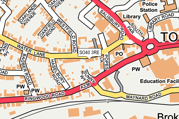 SO40 3RE map - OS OpenMap – Local (Ordnance Survey)