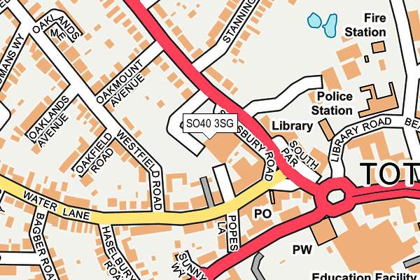 SO40 3SG map - OS OpenMap – Local (Ordnance Survey)