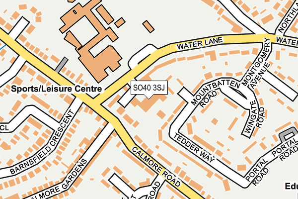 SO40 3SJ map - OS OpenMap – Local (Ordnance Survey)