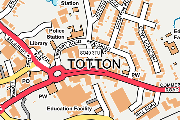 SO40 3TU map - OS OpenMap – Local (Ordnance Survey)