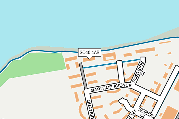SO40 4AB map - OS OpenMap – Local (Ordnance Survey)