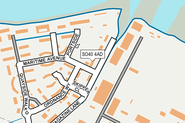 SO40 4AD map - OS OpenMap – Local (Ordnance Survey)