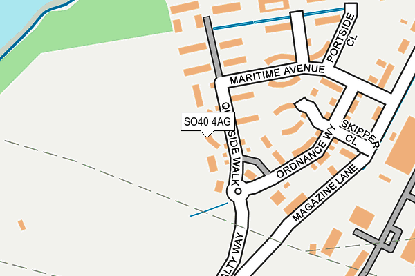 SO40 4AG map - OS OpenMap – Local (Ordnance Survey)