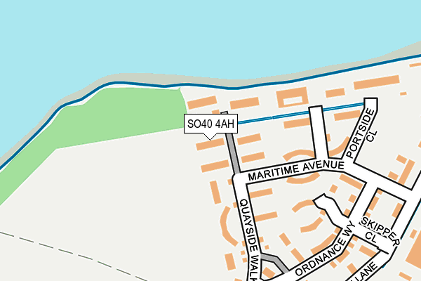 SO40 4AH map - OS OpenMap – Local (Ordnance Survey)