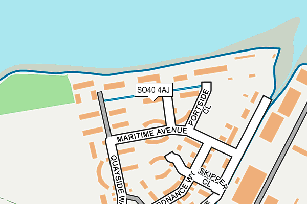 SO40 4AJ map - OS OpenMap – Local (Ordnance Survey)