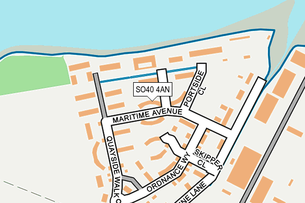 SO40 4AN map - OS OpenMap – Local (Ordnance Survey)