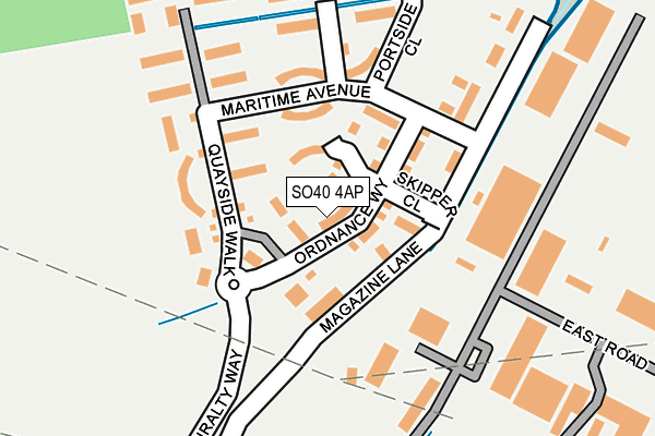 SO40 4AP map - OS OpenMap – Local (Ordnance Survey)