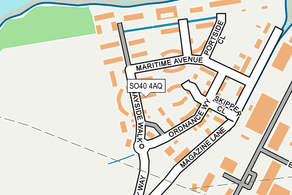 SO40 4AQ map - OS OpenMap – Local (Ordnance Survey)