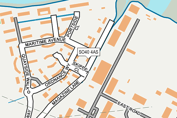 SO40 4AS map - OS OpenMap – Local (Ordnance Survey)