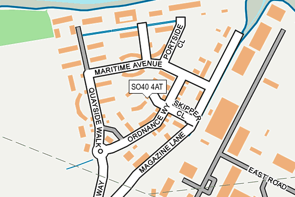 SO40 4AT map - OS OpenMap – Local (Ordnance Survey)