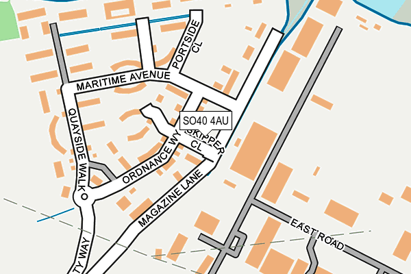 SO40 4AU map - OS OpenMap – Local (Ordnance Survey)