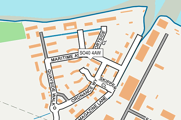 SO40 4AW map - OS OpenMap – Local (Ordnance Survey)