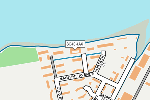 SO40 4AX map - OS OpenMap – Local (Ordnance Survey)