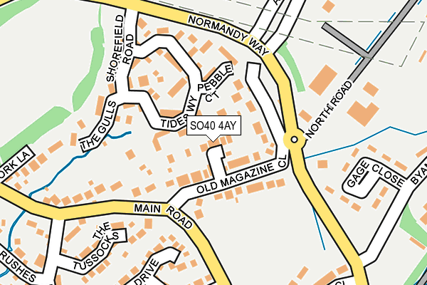 SO40 4AY map - OS OpenMap – Local (Ordnance Survey)
