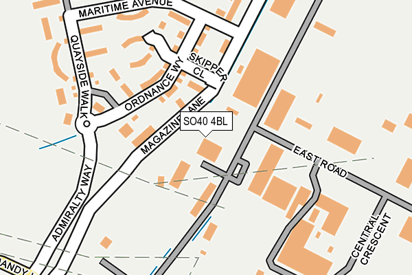 SO40 4BL map - OS OpenMap – Local (Ordnance Survey)