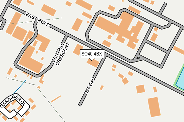 SO40 4BX map - OS OpenMap – Local (Ordnance Survey)