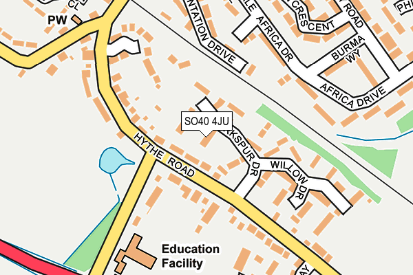 SO40 4JU map - OS OpenMap – Local (Ordnance Survey)