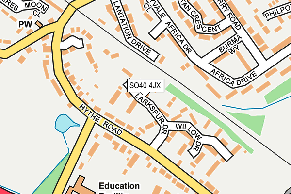 SO40 4JX map - OS OpenMap – Local (Ordnance Survey)