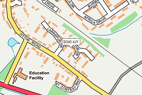 SO40 4JY map - OS OpenMap – Local (Ordnance Survey)