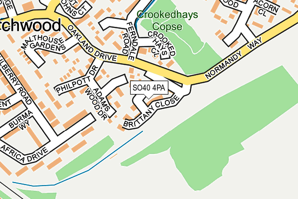 SO40 4PA map - OS OpenMap – Local (Ordnance Survey)