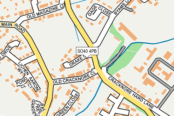 SO40 4PB map - OS OpenMap – Local (Ordnance Survey)