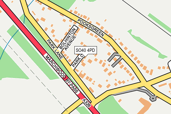 SO40 4PD map - OS OpenMap – Local (Ordnance Survey)
