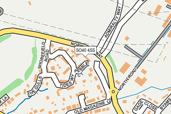 SO40 4SS map - OS OpenMap – Local (Ordnance Survey)