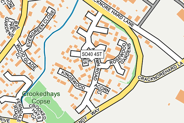 SO40 4ST map - OS OpenMap – Local (Ordnance Survey)
