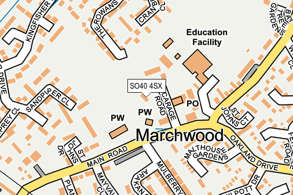 SO40 4SX map - OS OpenMap – Local (Ordnance Survey)