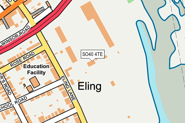 SO40 4TE map - OS OpenMap – Local (Ordnance Survey)