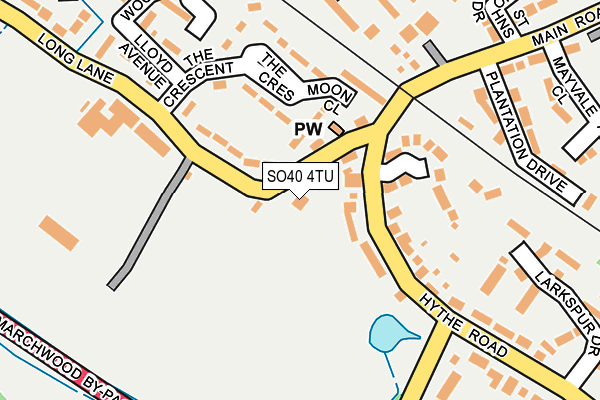 SO40 4TU map - OS OpenMap – Local (Ordnance Survey)