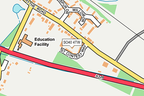 SO40 4TW map - OS OpenMap – Local (Ordnance Survey)