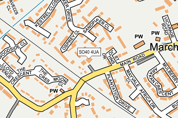 SO40 4UA map - OS OpenMap – Local (Ordnance Survey)