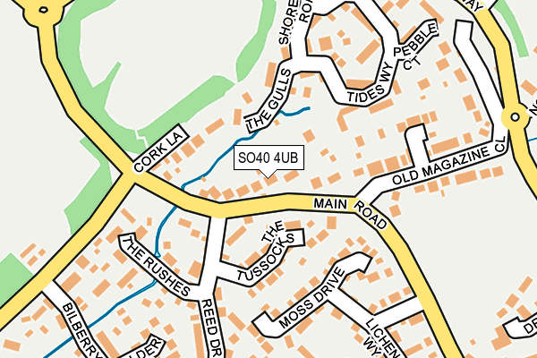SO40 4UB map - OS OpenMap – Local (Ordnance Survey)