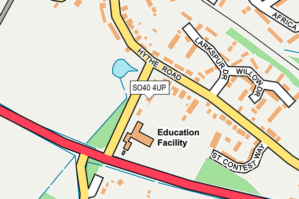 SO40 4UP map - OS OpenMap – Local (Ordnance Survey)