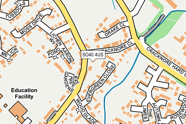 SO40 4US map - OS OpenMap – Local (Ordnance Survey)