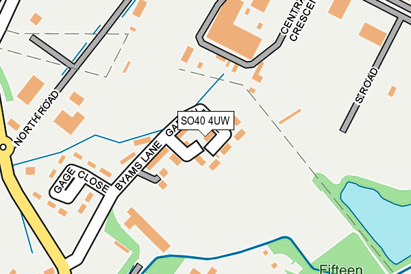 SO40 4UW map - OS OpenMap – Local (Ordnance Survey)